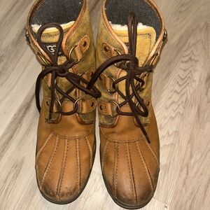 UGG Brown and Tan Ankle Boots